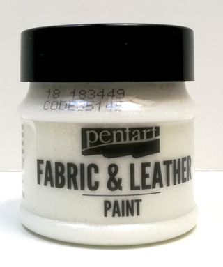 Pentart fabric/leather paint biela