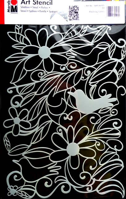 Marabu art stencil Blooming Garden A4  028500005