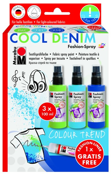 Marabu Fashion Spray - COOL DENIM  3x100ml