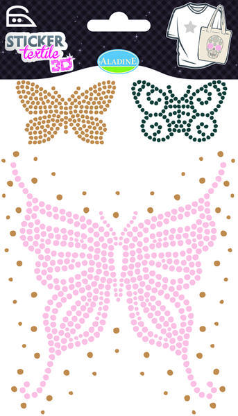Nažehľovacie nálepky na textil - 3D motýle