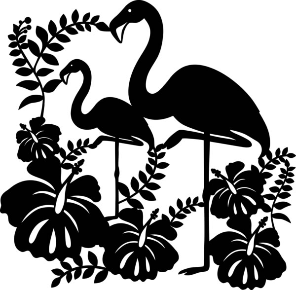 Shilouete šablóna Marabu Flamingo 30x30cm