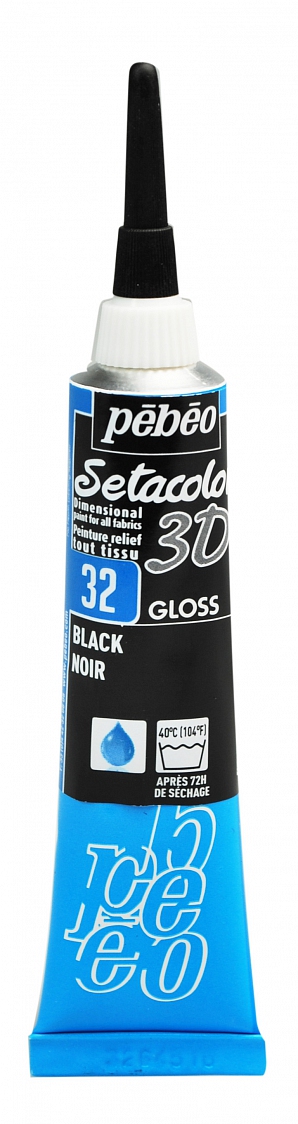 Gutta Pebeo setacolor 3D 032 gloss black