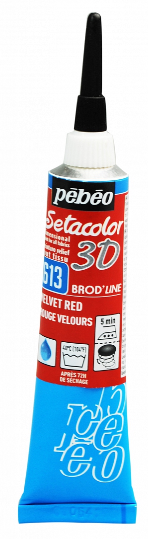 Gutta Pebeo setacolor 3D BROD'LINE 613 - velvet red