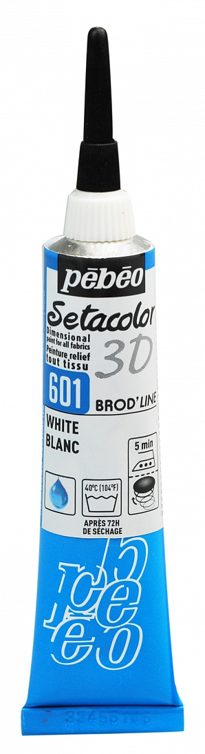 Gutta Pebeo setacolor 3D BROD'LINE 601 - white