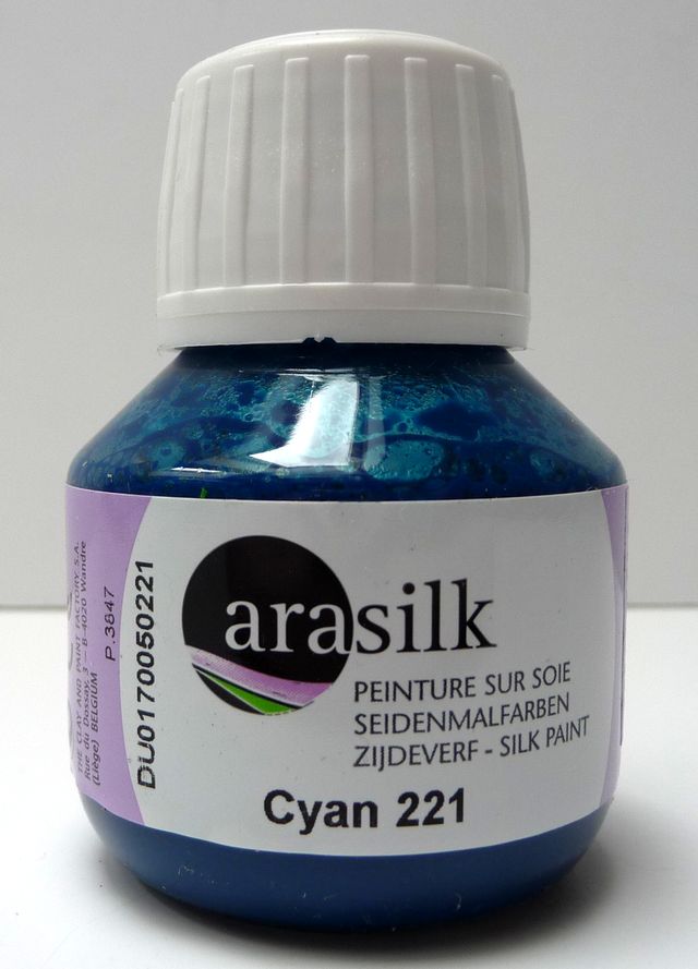 Ara silk by Dupont 221 modrozelená cyan 