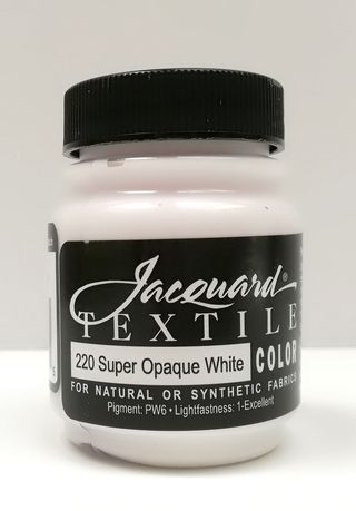 Farba na textil Jacquard Super opaque biela 220 - 68ml