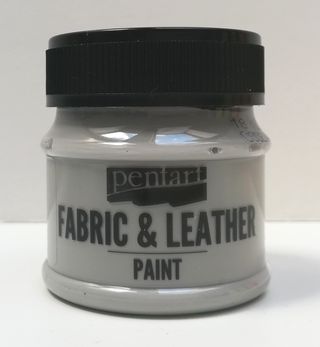Pentart fabric/leather paint sivá