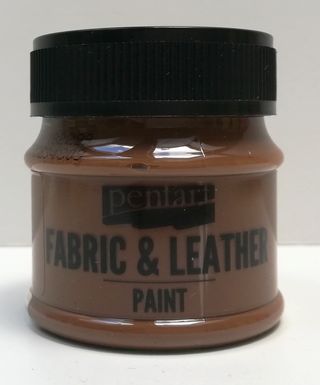 Pentart fabric/leather paint tmavohnedá