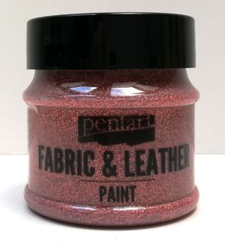 Pentart fabric/leather paint glitrová bronzová