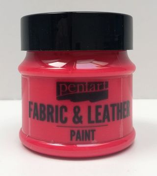 Pentart fabric/leather paint červená