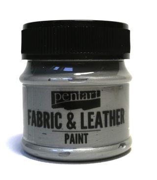 Pentart fabric/leather paint strieborná