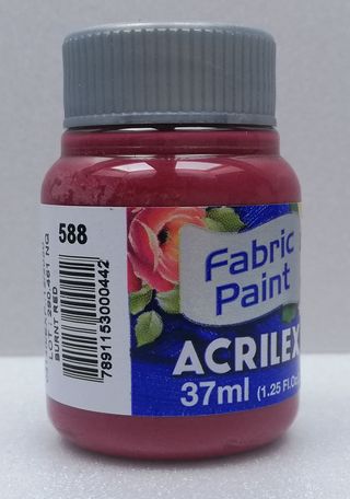Acrilex farba na textil 588 burnt red