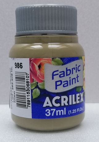 Acrilex farba na textil 986 khaki