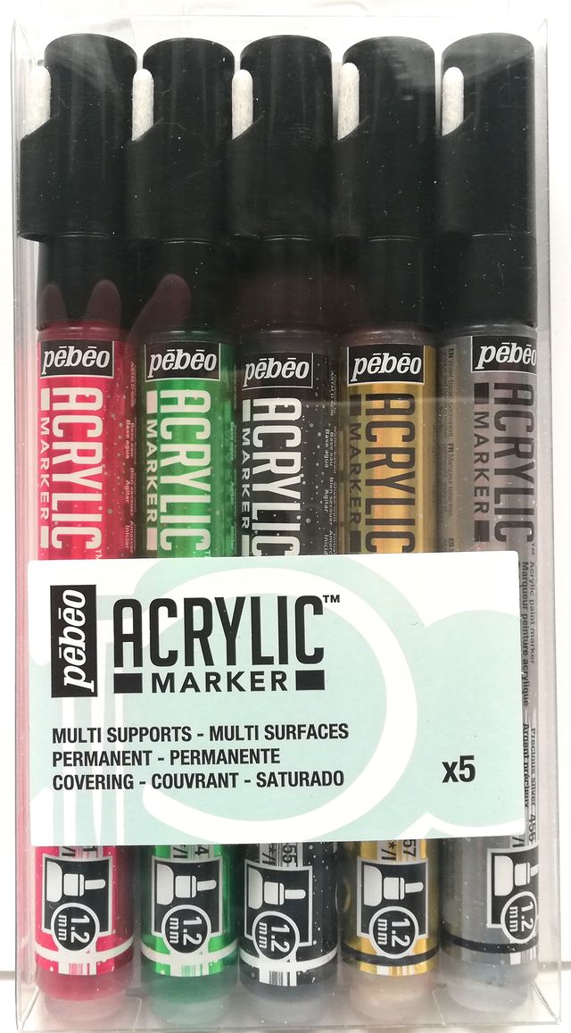 Akrylové fixky Pébéo Acrylic Marker  1,2mm sada