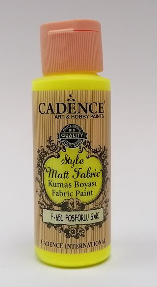 Cadence Style matt fabric  651 fluorescenčná žltá