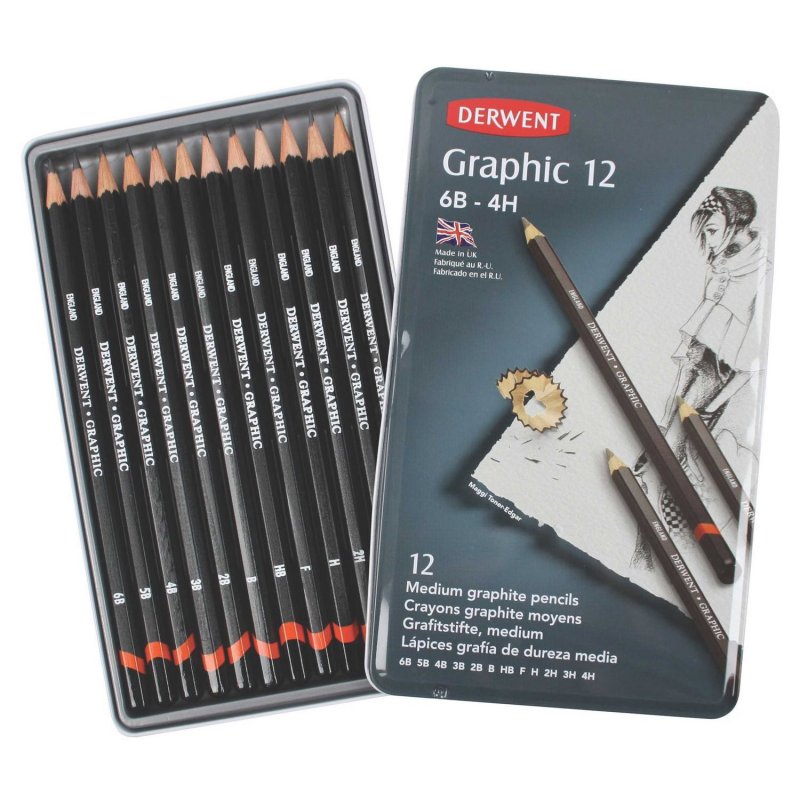 Derwent Graphic sada medium ceruziek 12 ks