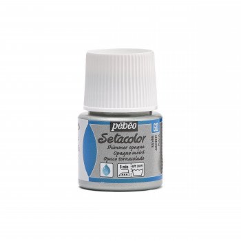 Pebeo Setacolor opaque 60 shimmer silver