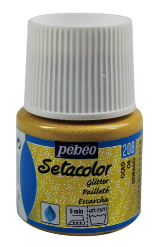 Setacolor light fabrics glitter 208 gold