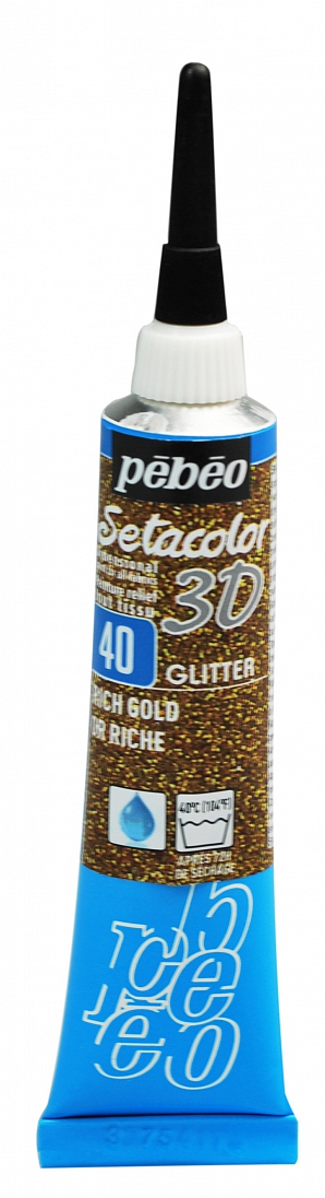 Gutta Pebeo setacolor 3D  040 glitter rich gold