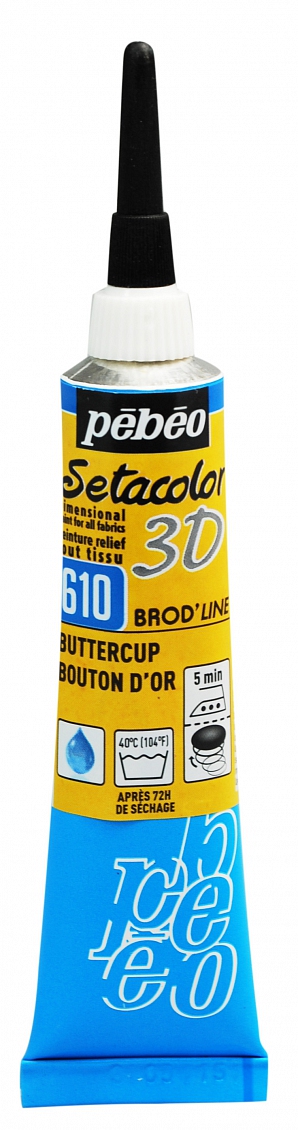 Gutta Pebeo setacolor 3D BROD'LINE 610 - buttercup