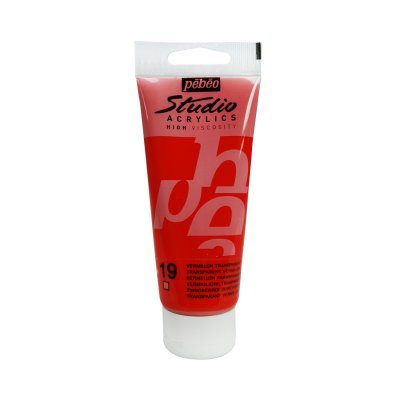 Pébéo Studio acrylics 100 ml - 019 transparent vermilion