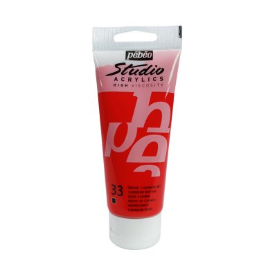 Pébéo Studio acrylics 100 ml - 033 cadmium red