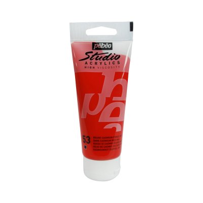 Pébéo Studio acrylics 100 ml - 053 dark cadmium red