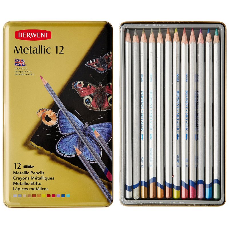 Derwent Metalic sada ceruziek 12 ks