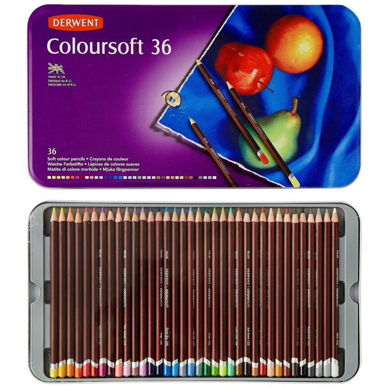 Derwent Coloursoft  sada umeleckých ceruziek 36 ks
