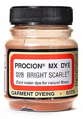 Jacquard Procion MX dye 2028 bright scarlet
