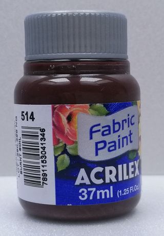 Acrilex farba na textil 514 burnt soil