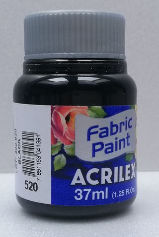 Acrilex farba na textil 520 black