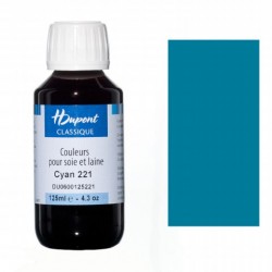 Dupont naparovacia farba na hodváb cyan modrá 221
