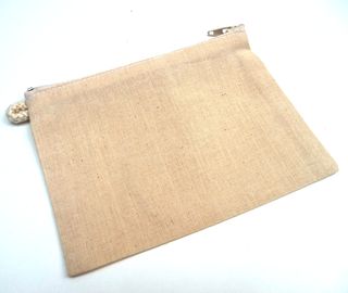 Vrecko malé so zipsom 15x11cm prírodné
