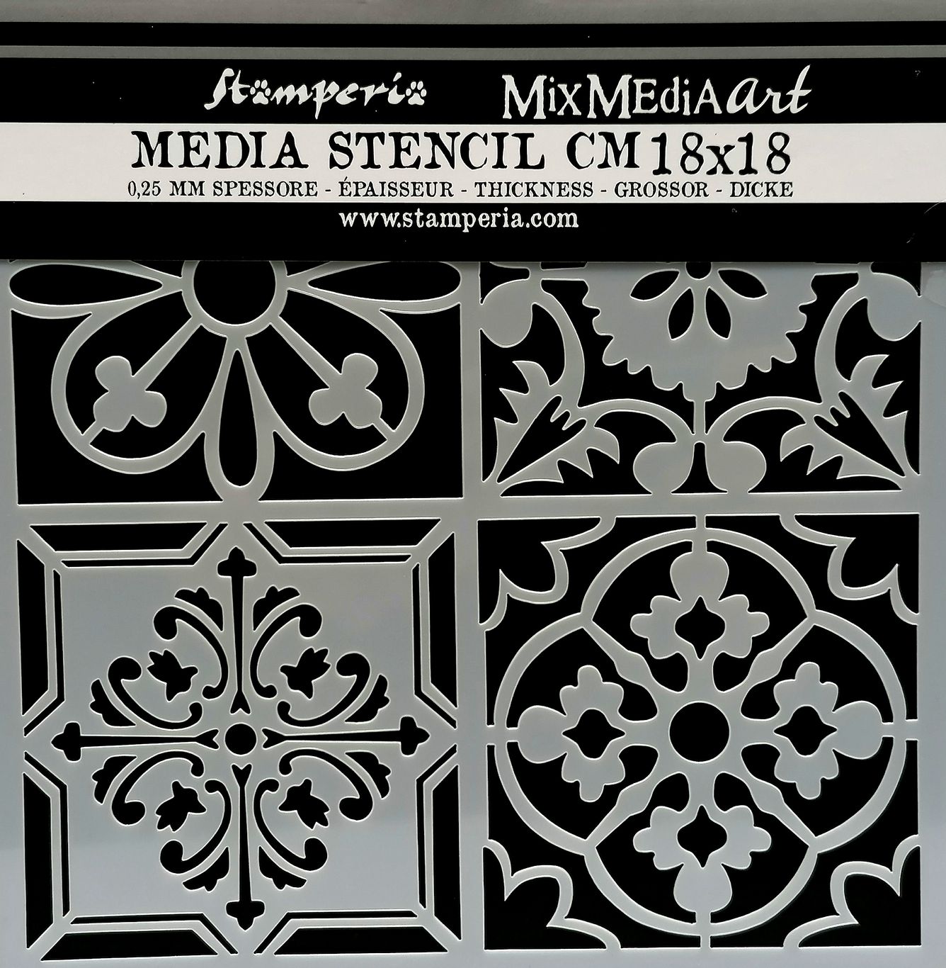 Šablóna Stamperia  Azulejos tiles  18x18cm
