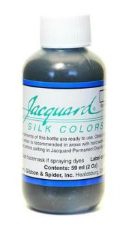 Jacquard silk colour 725- cyan