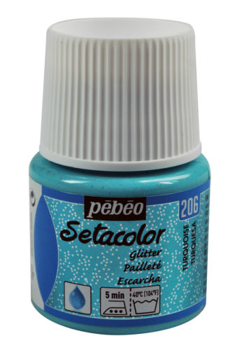 Setacolor light fabrics glitter 206 turquoise