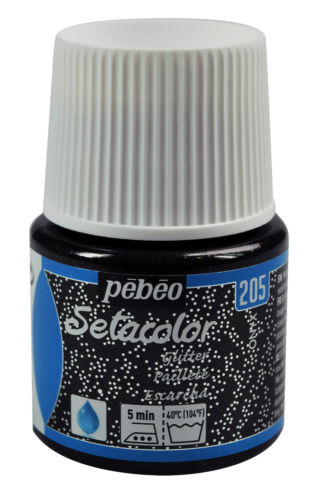 Setacolor light fabrics glitter 205 onyx