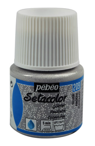 Setacolor light fabrics glitter 209 silver